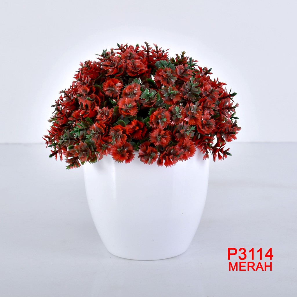 COD / HMPU  POT TANAMAN  BUNGA HIAS DEKORASI RUANGAN BUNGA PLASTIK HIAS P3114-5