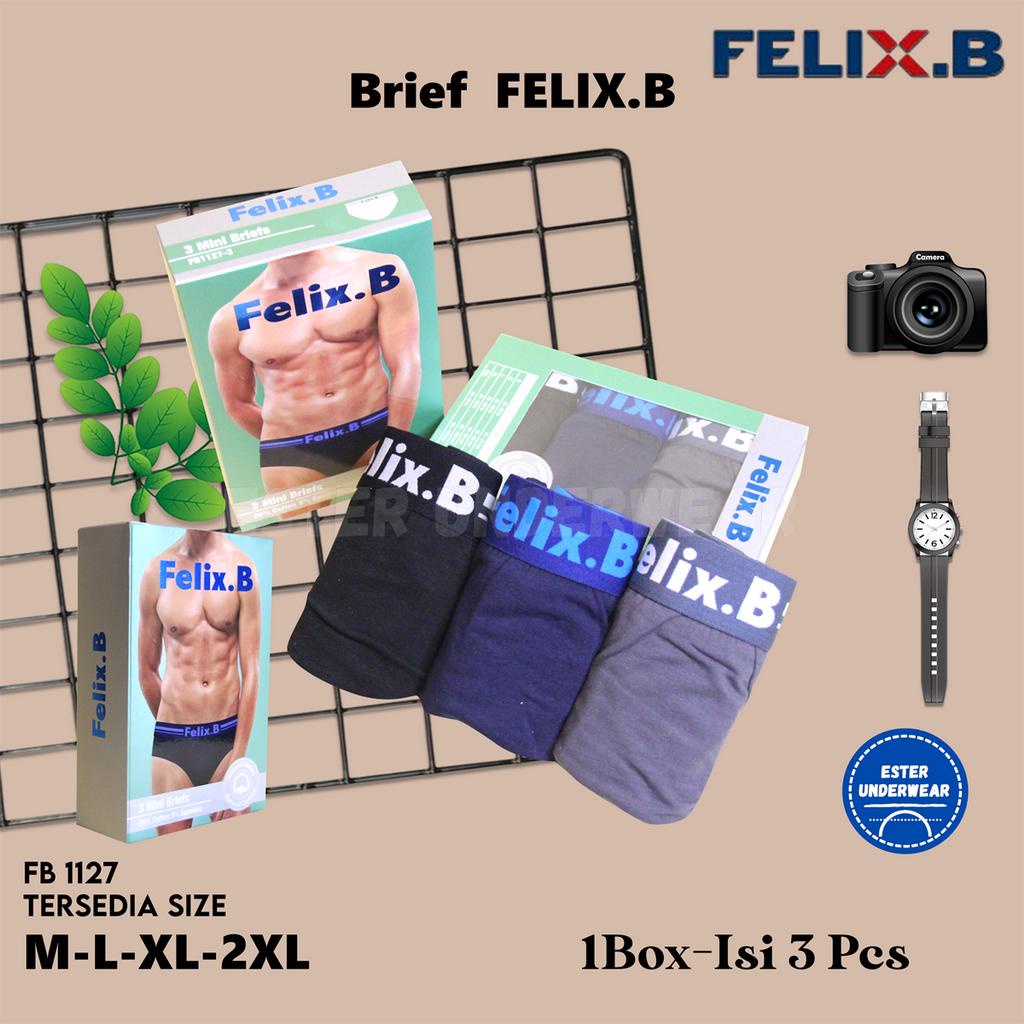 Felix.B Cotton Spandex Mini Briefs 3in1 FB1127-3 Isi 3 Pcs