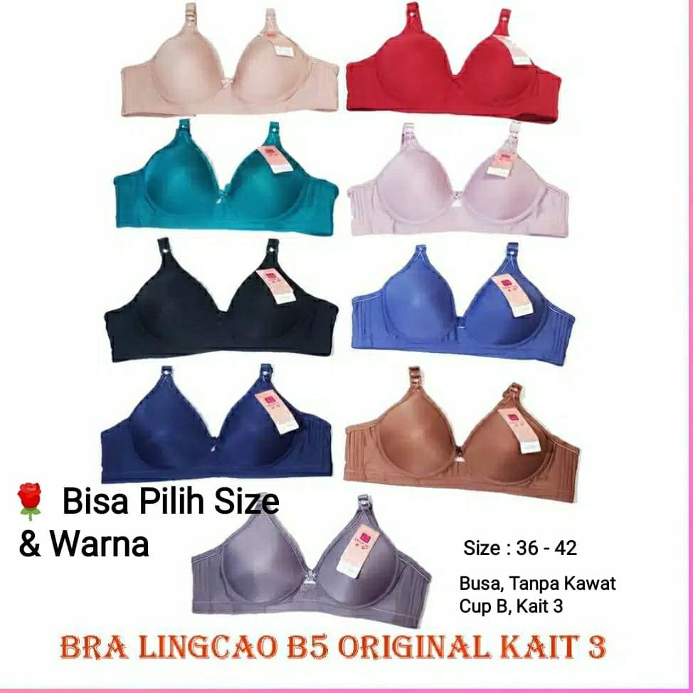 Bra Ling Cao B5 Size 36 - 42  Tanpa Kawat