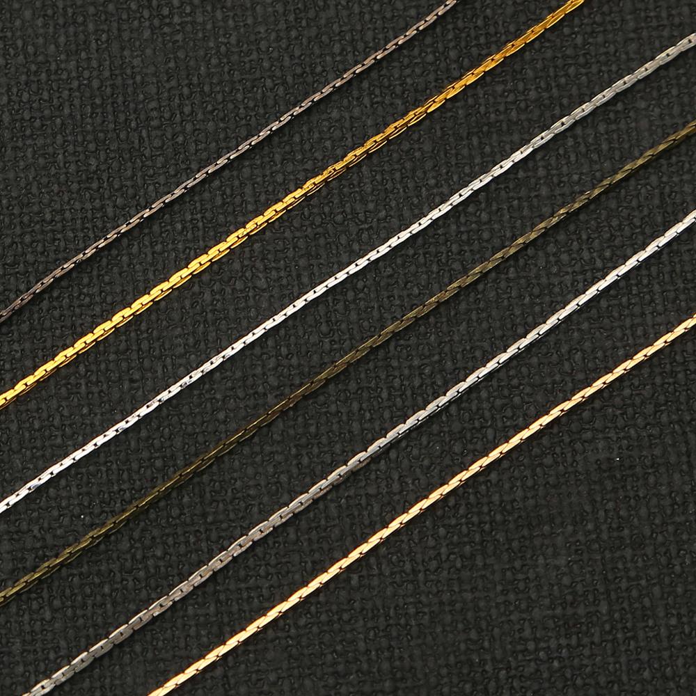 1m/lot 0.8mm Copper Wire Chain Necklace Chains Link for Jewelry Making Tail Extender Chain DIY Choker Anklet Connector Supplies