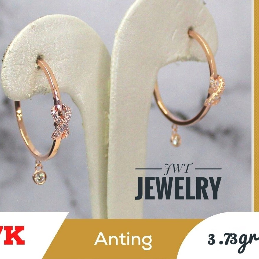 GIWANG ANTING EMAS JEPIT FASHION HOOP BESAR GYPSY FANCY
