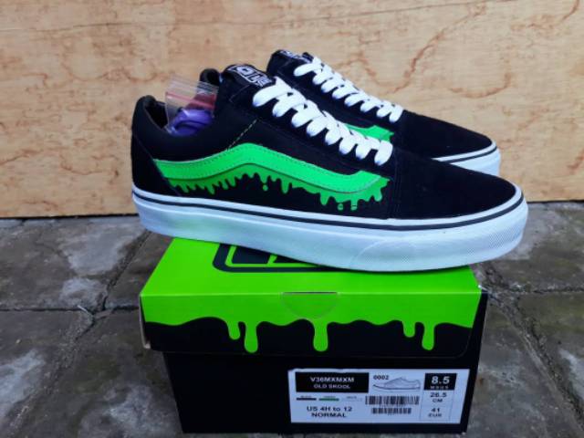 VANS OLD SKOOL MEGICALMOSH MISFIT BLACK WHITE PREMIUM BNIB MADE IN CHINA Waffle ICC