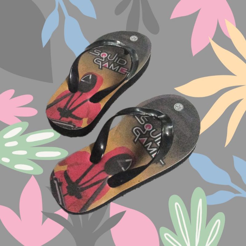 Sandal anak jepit motif - sandal game - sandal jepit game- sendal jepit anak