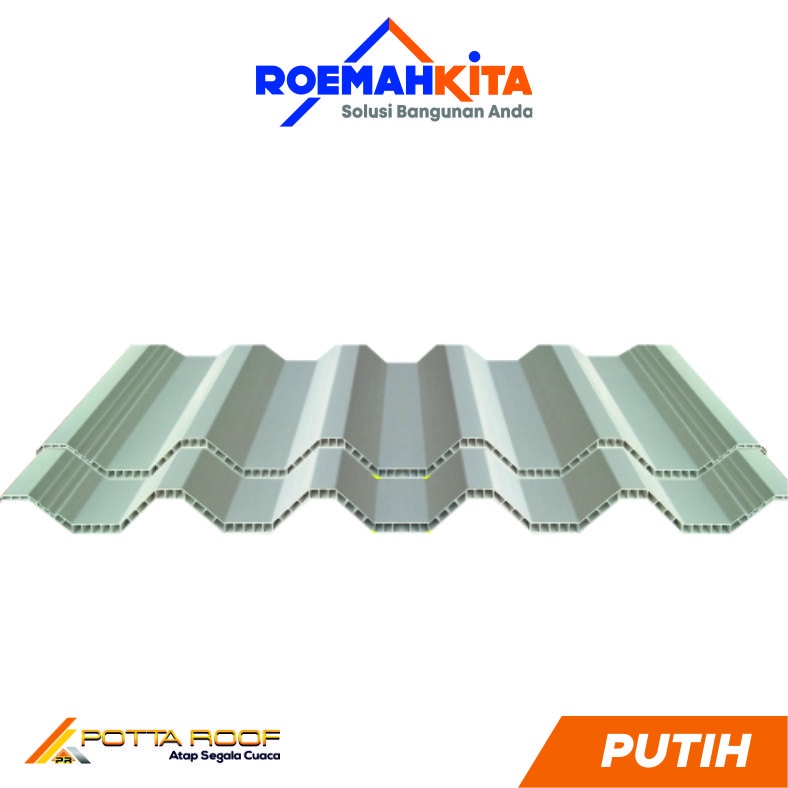 ATAP GELOMBANG UPVC | POTTA ROOF 4m, 5m, 6m | Atap Rumah