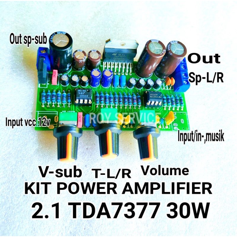 Kit Driver Power TDA7377 2.1 Lengkap Heatsink / Kit Driver TDA7377 2.1 Lengkap Heatsink / Kit Driver