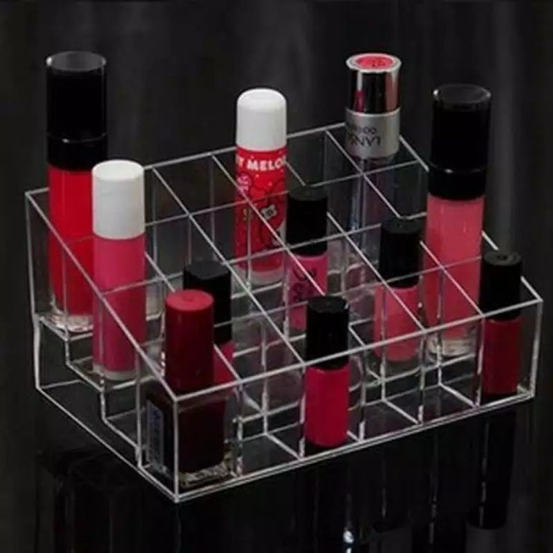 Tempat Lipstik Kosmetik 24 Grid Acrylic Lipstick Organizer