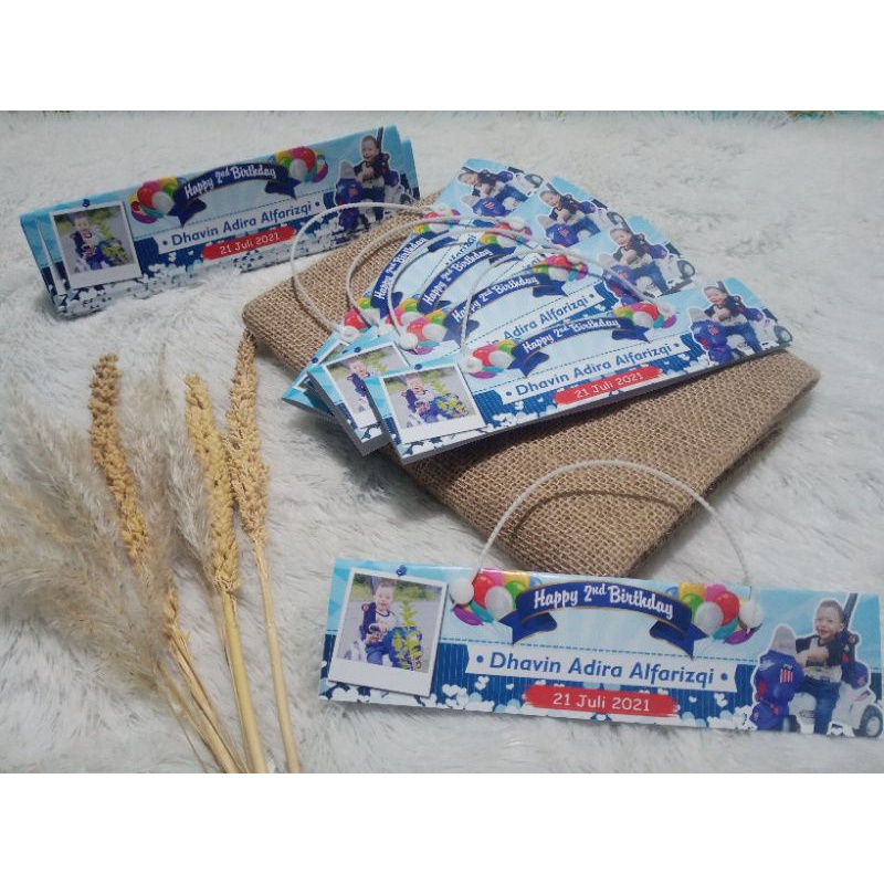 

Label goodie snack - Label birthday - harga 8K dapat label+hang tag+plastik 6pcs
