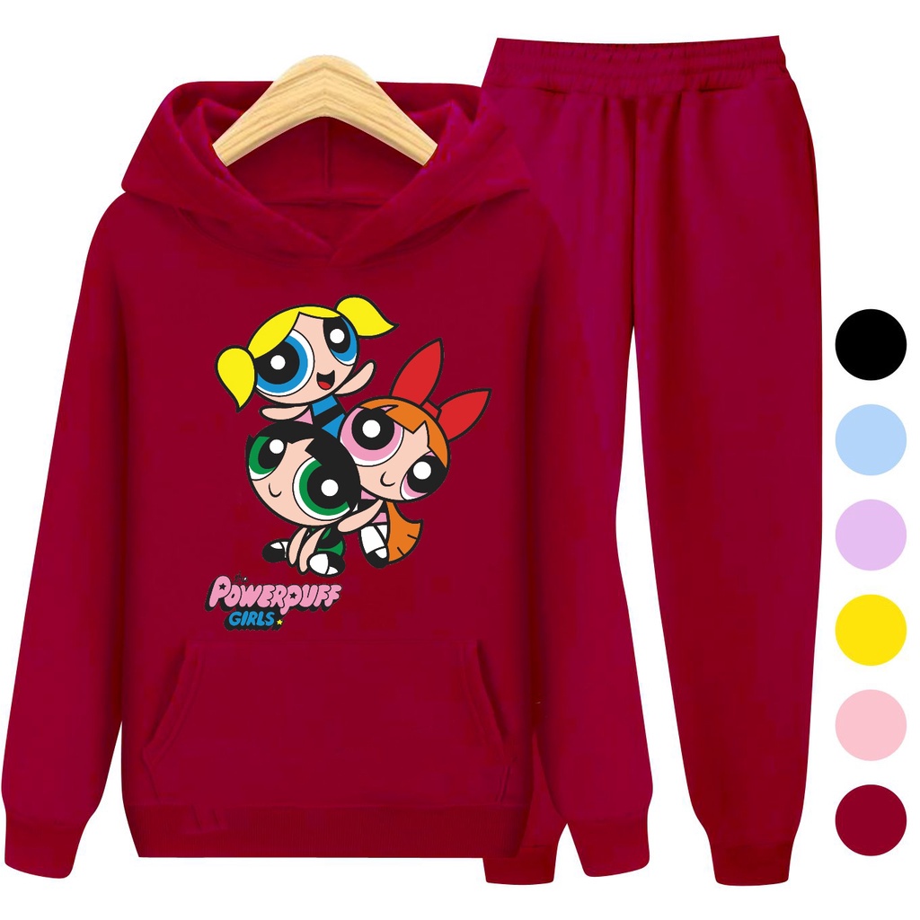 Setelan Sweater Hoodie Anak Perempuan GIRLS / Sweater Anak-Remaja Size S - XXL Usia 3-15 Tahun