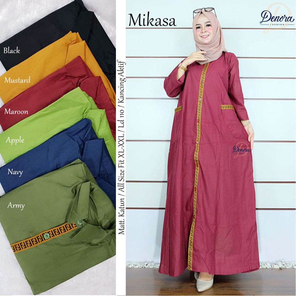 DRESS GAMIS KATUN MIKASA BY DENORA