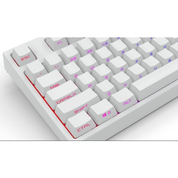 ALCHA KEYCAPS PBT SIDE LETTERS PRINT MECHANICAL KEYBOARD WHITE