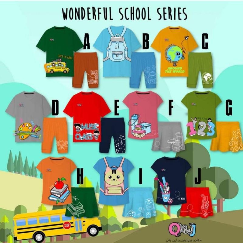 Setelan Anak Q&J Wonderful school