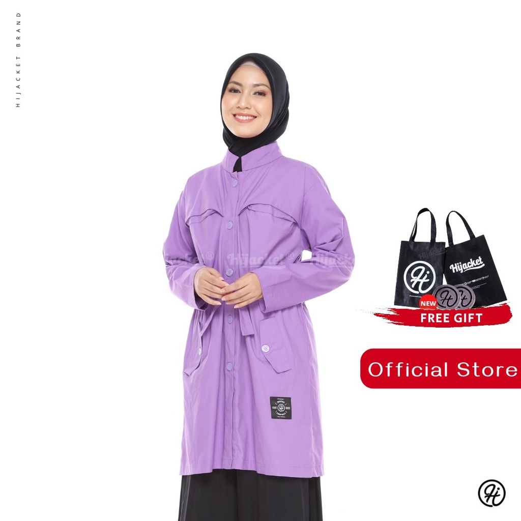 HIJACKET VALERIA - Hijaket Jaket Jacket Wanita Muslimah Jaket Canvas Blazer Cewek Jumbo Murah Terbar
