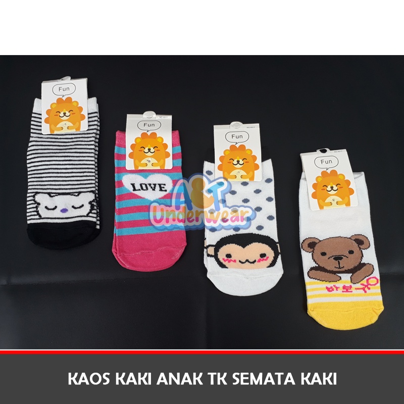 AT354-Kaos Kaki TK Semata Kaki/Kaos kaki anak TK/Kaos kaki pendek