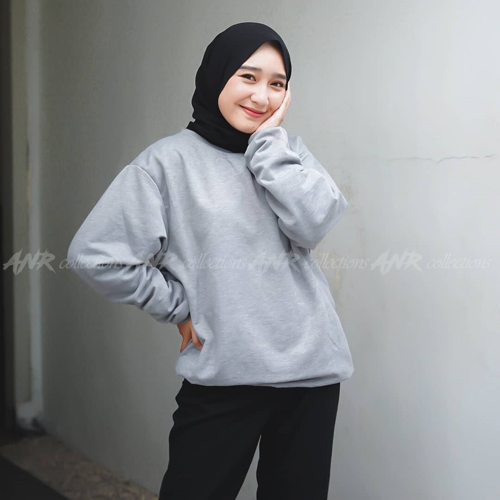 SWEATER BASIC OBLONG POLOS WANITA / Cewek Murah Berkualitas Promo