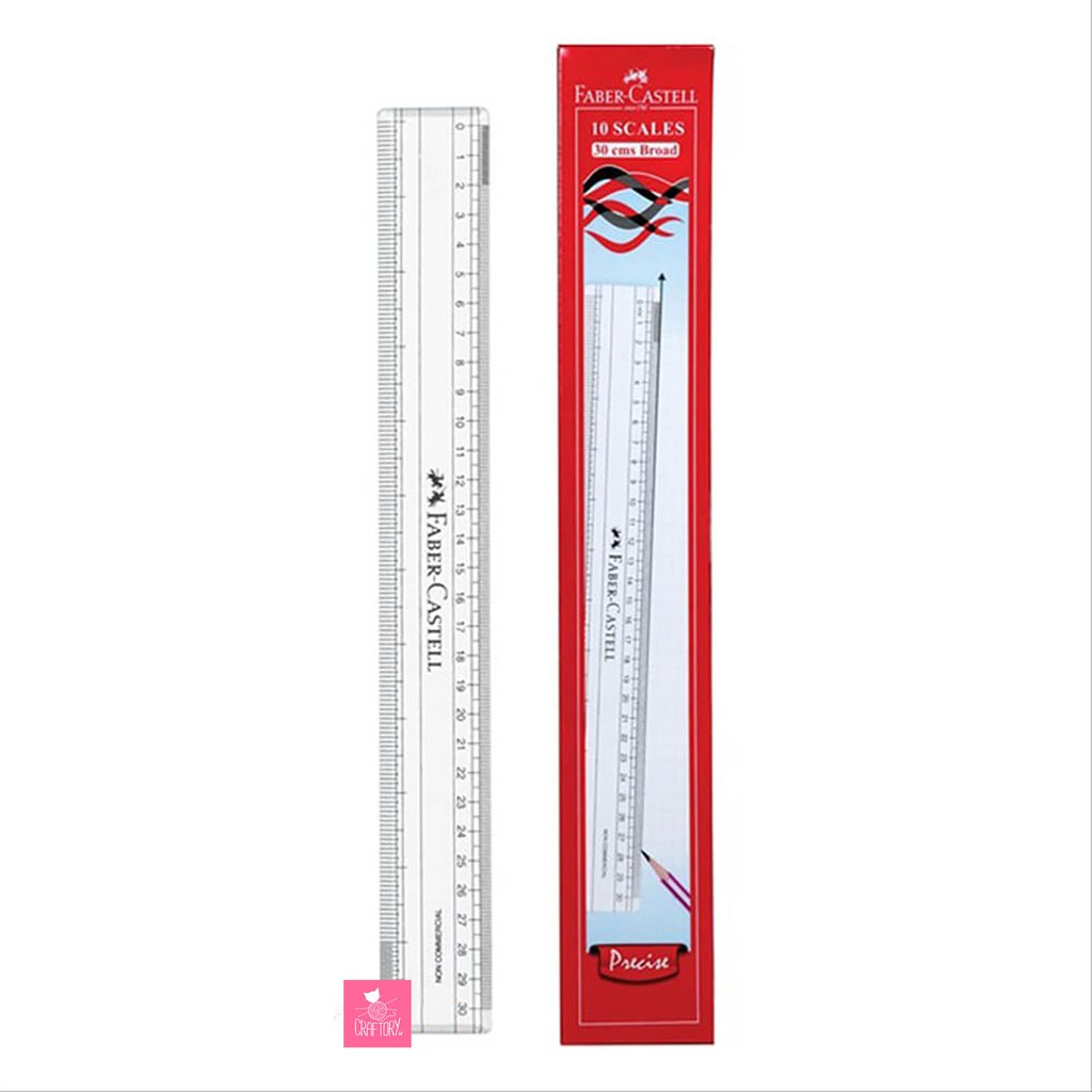 

FABER CASTELL RULER 30 CM PRECISE PLASTIK TEBAL