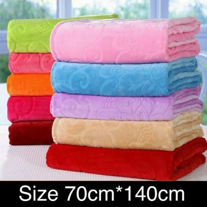 Handuk Microfiber Gramasi Motif Ukuran 70 x 140 cm Polos Model Terbaru Baru Bahan Tebal Bath Towel