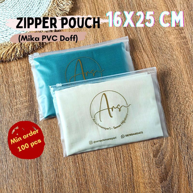 

16X25 ZIPPER POUCH / POUCH PVC ( SABLON )