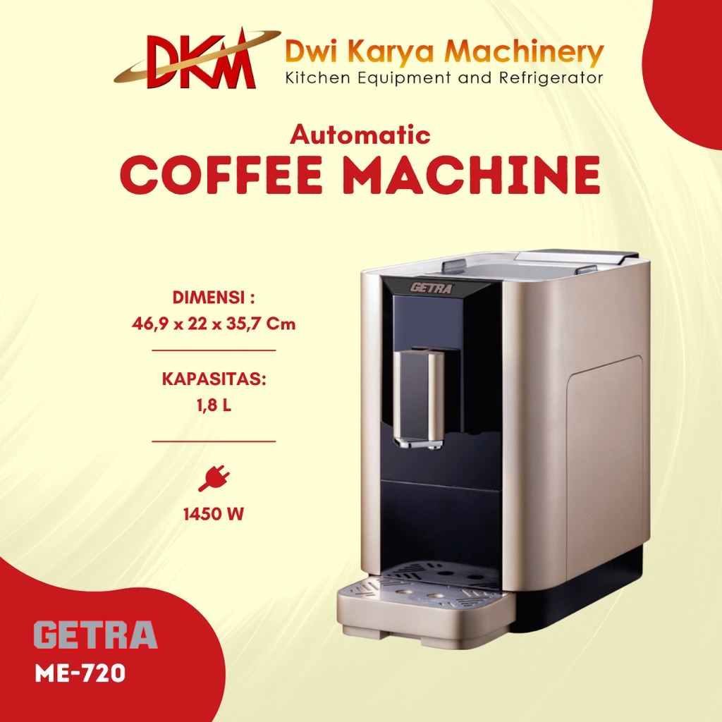 GETRA Coffee Machine ME-720 Automatic/Mesin Kopi Otomatis  Coffee Getra ME-720/Mesin Kopi Otomatis G