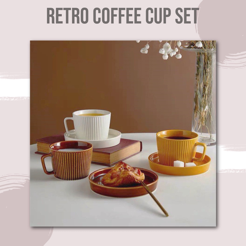 Retro Cofee Cup Set / set cangkir kopi