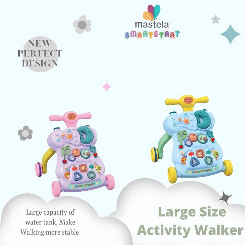 MASTELA Smart Start Activity / Push Music Walker - Baby Walker Music, Play and Learn with Projector Light