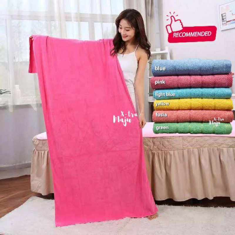 Handuk Mandi Jumbo size 70x140cm bahan Katun mudah meresap air Terlaris