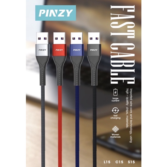 Kabel Data - Kabel Data S15 - Kabel Charger Micro USB PINZY S15 Fast Charging &amp; Vooc