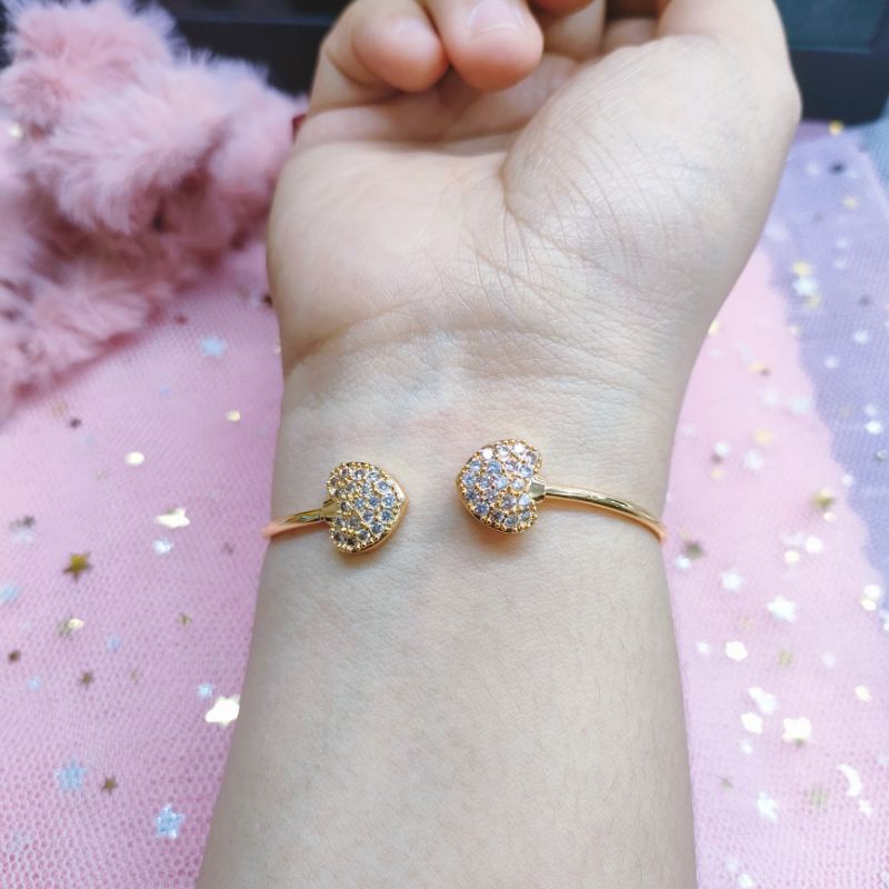 Gelang Bangle Titanium Anti Karat Lapis Emas Jewelry248MR