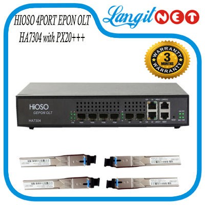 HIOSO EPON OLT HA7304 WITH PX20 4-PON port-SFP