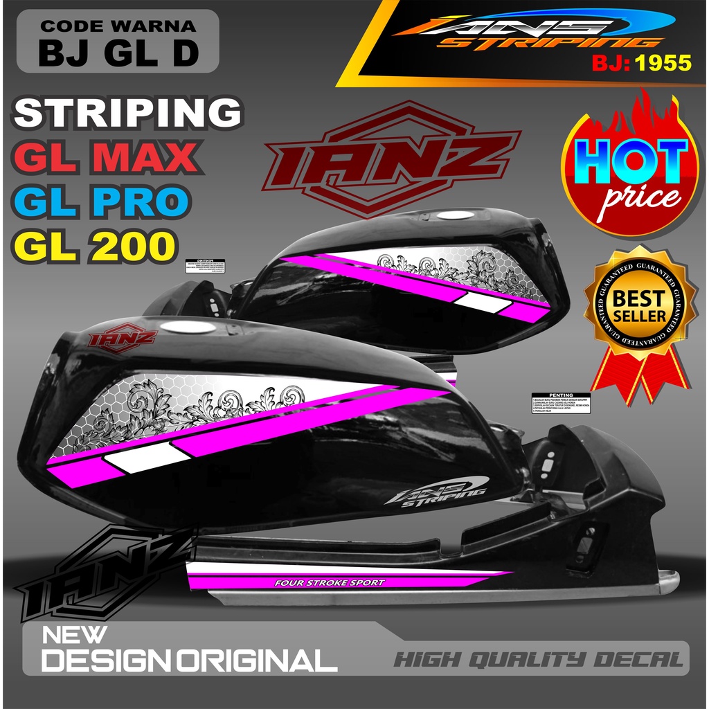 VARIASI STIKER STRIPING  GL PRO  / STRIPING MOTOR / STIKER MOTOR GL / STRIKER NEW TECH GL MAX / STRIPING GL NEW TECH / STIKER CUSTOM GL MAX GL PRO