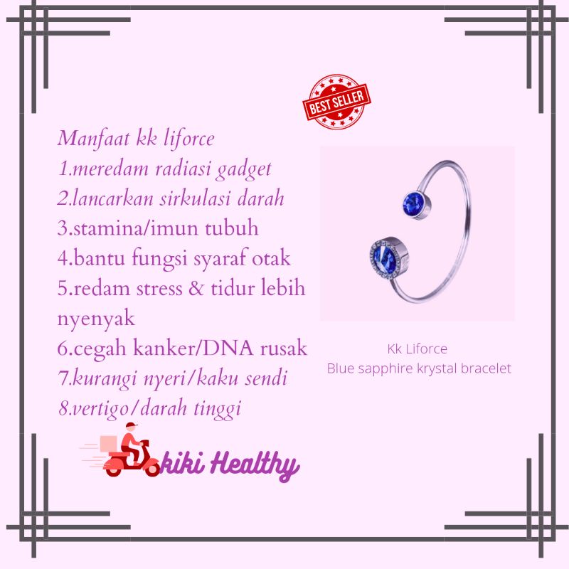 kk Liforce blue sapphire breclet souvernir leslar dan atta-Aurel KK Liforce kalung Terapy kk Liforce