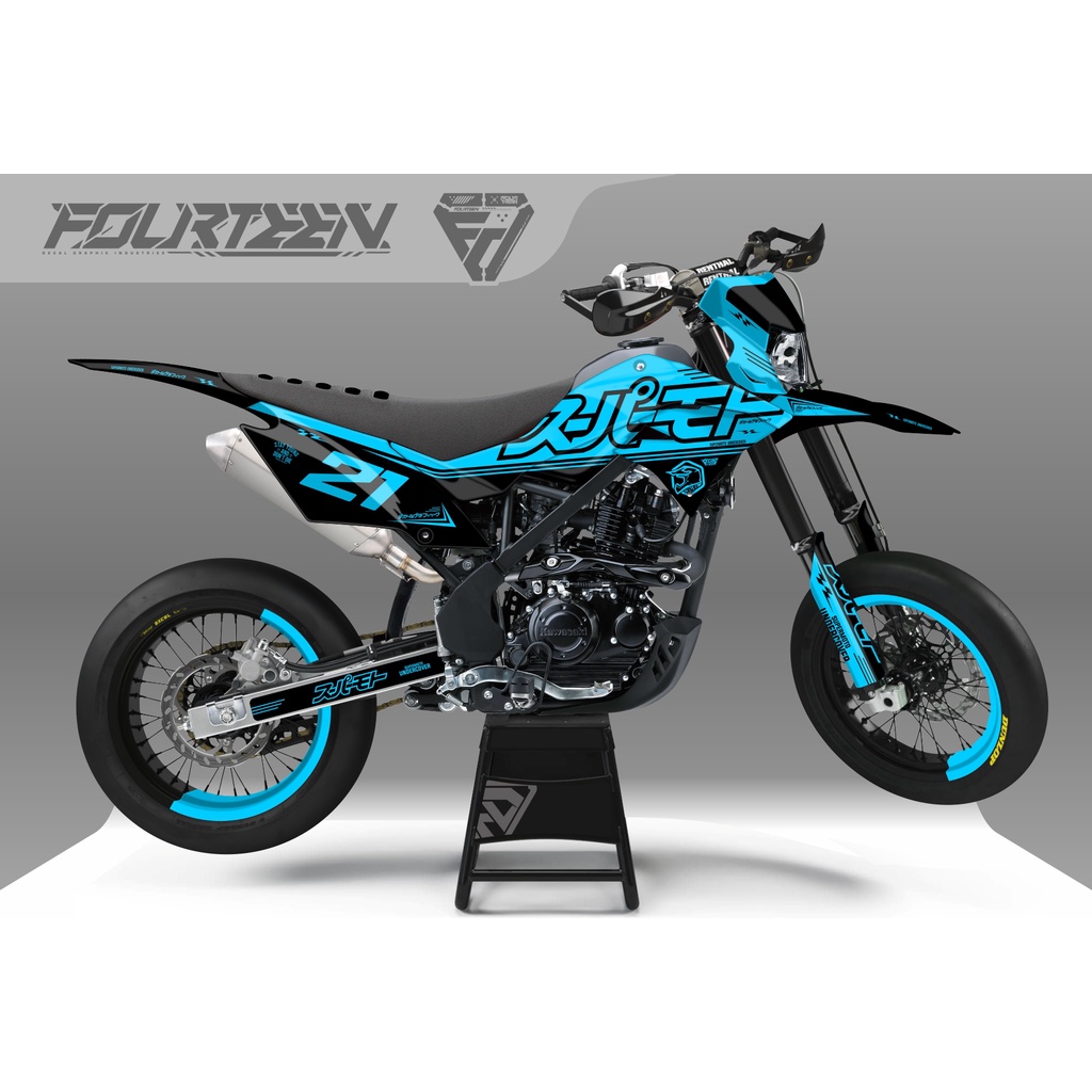 STIKER DECAL DTRACKER SUPERMOTO UNDERCOVER BIRU MUDA