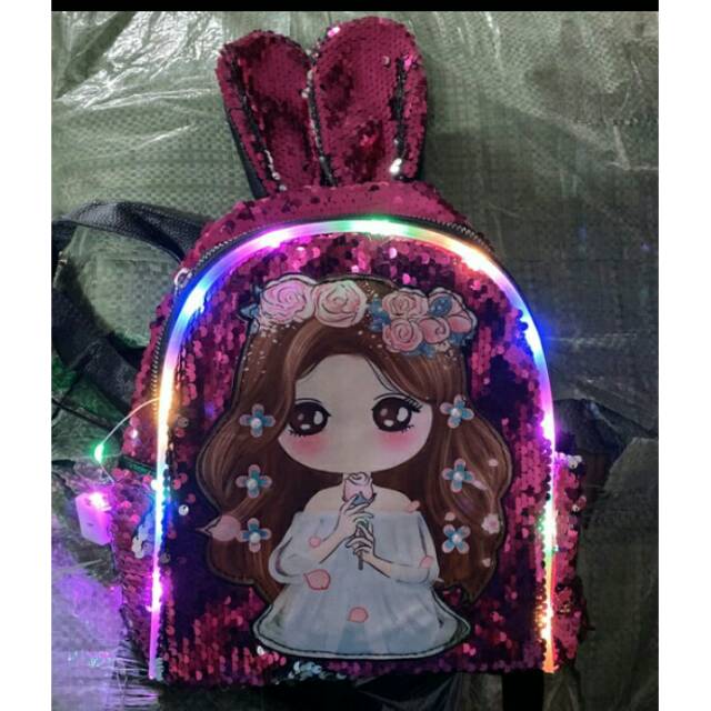 Ransel sequin LED