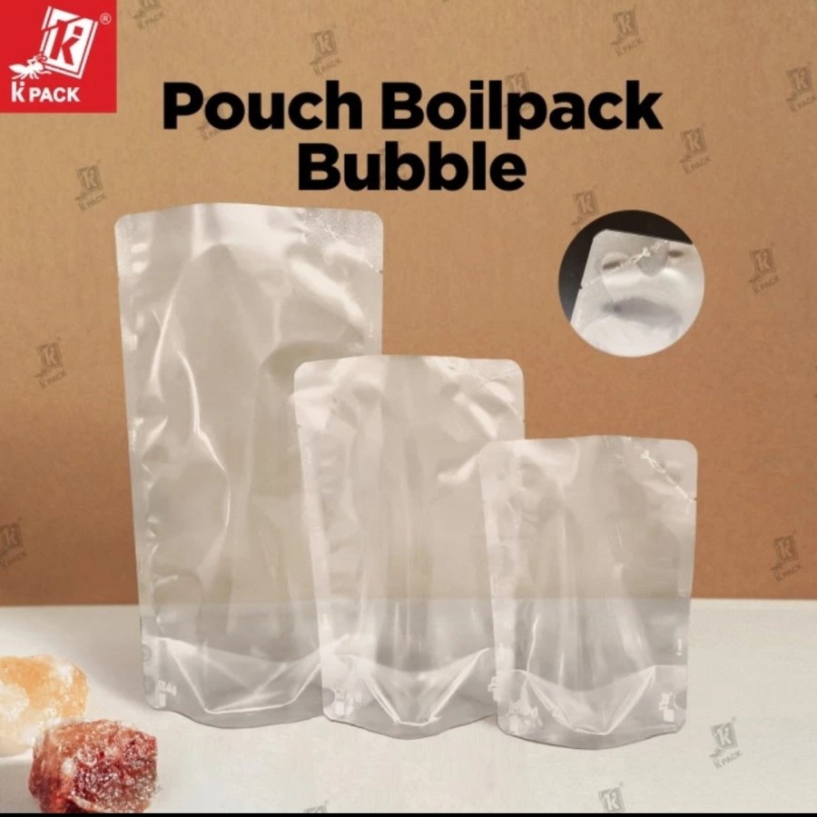 Pouch Bubble Boil Pack 1000 z - 16 x 29 cm - Kemasan Boilpack 1000z