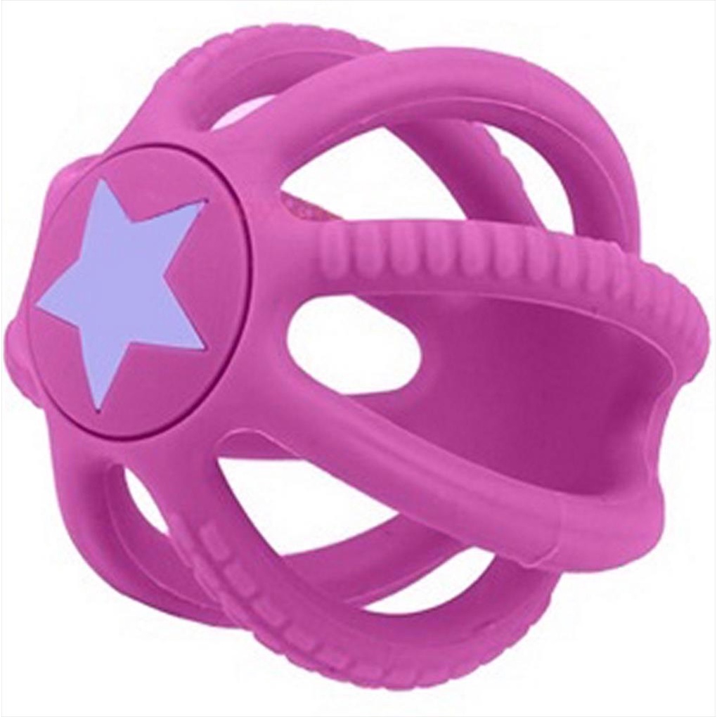 NUBY Silicone Colapsible Ball Pink Mainan Sensori Bayi