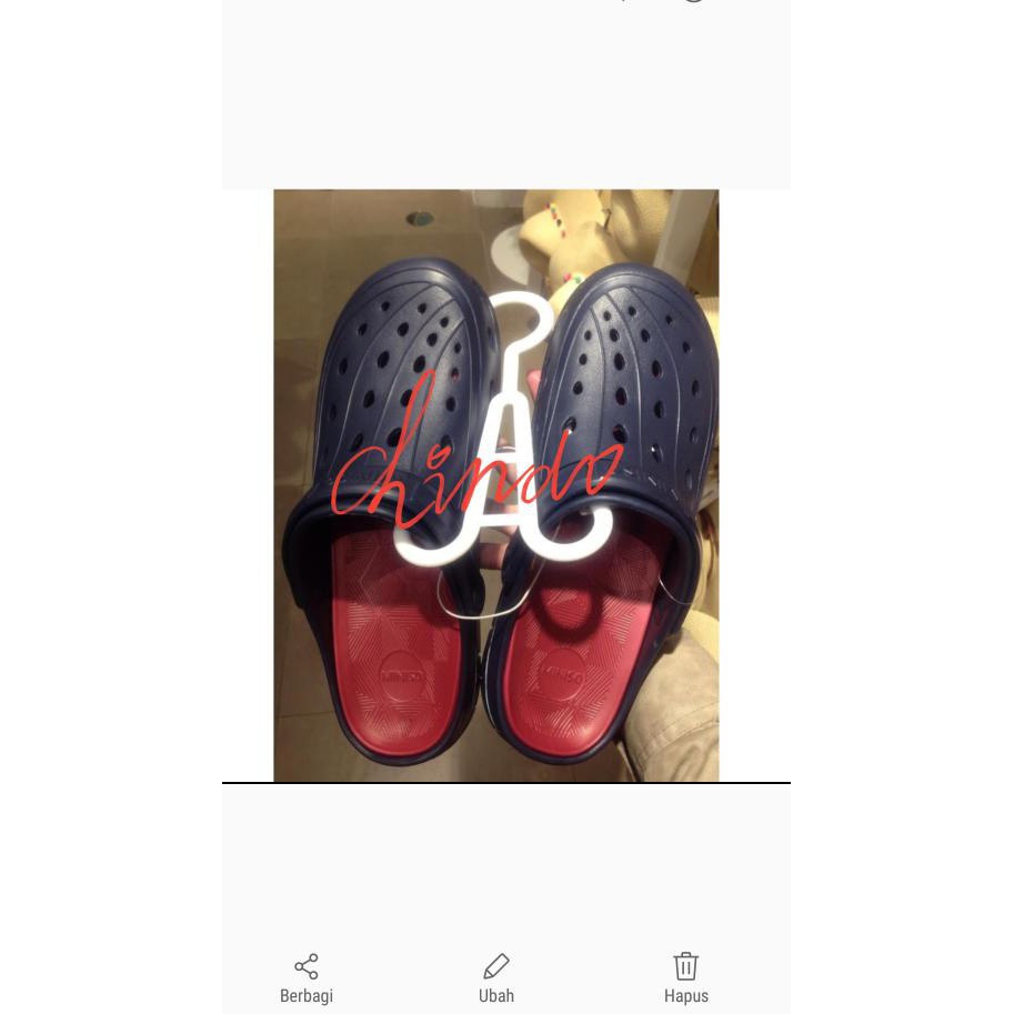 MUMPUNG LAGI DISKON@MINISO SEPATU SANDAL SPORTY KARET/WOMEN TWOCOLOR GARDEN CLOGS ORIGINAL //