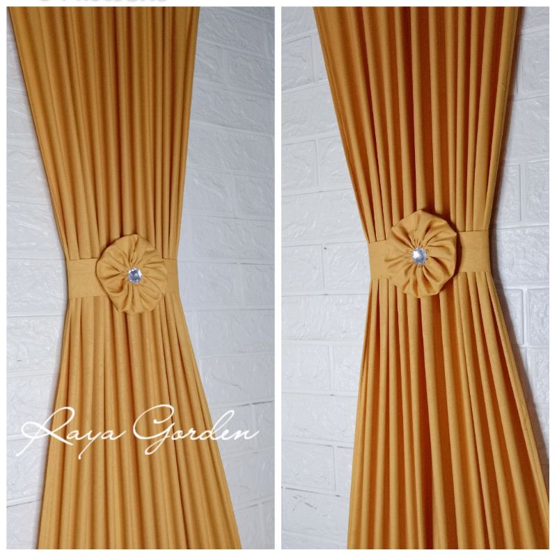 R .Y RY gorden kupu kupu untuk jendela minimalis warna gold(kuning emas)