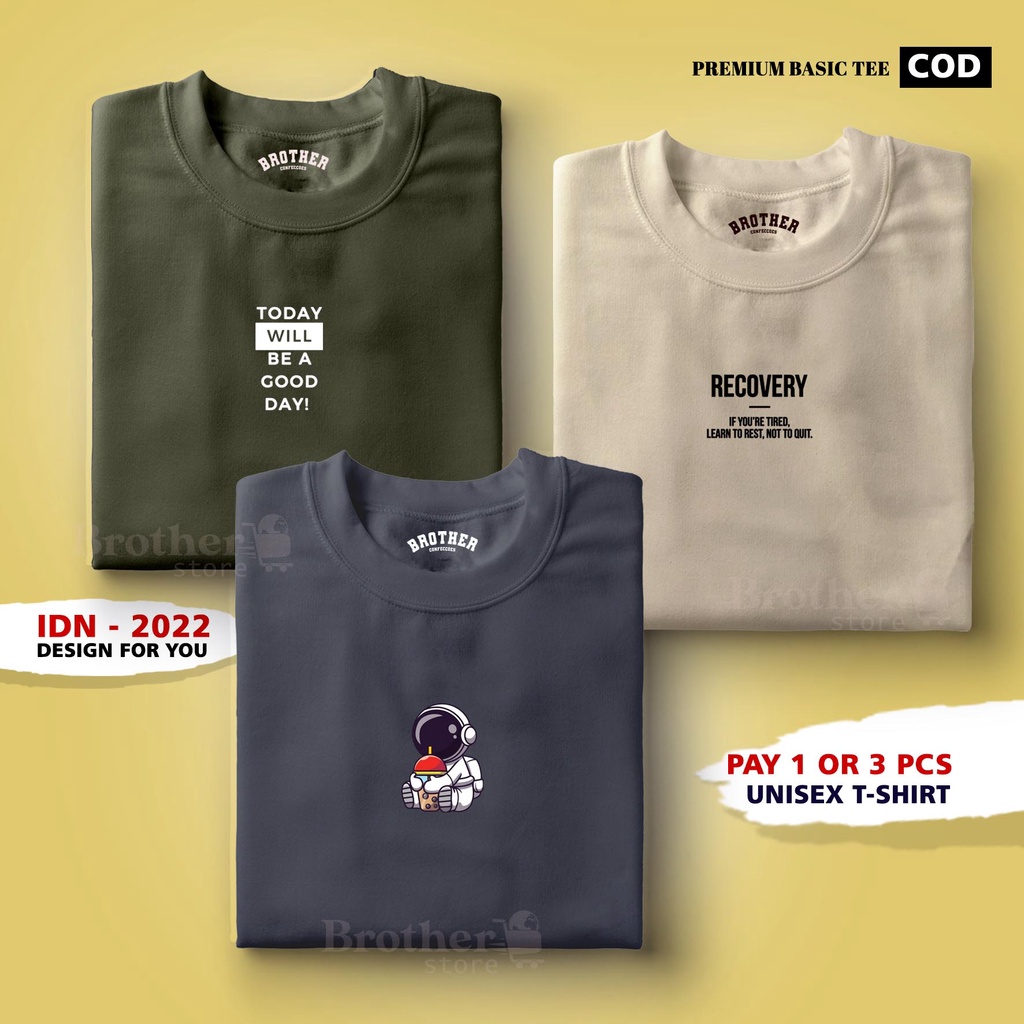 BUY 1 OR 3 PCS ( PROMO COD ) BROTHER STORE / Kaos Distro100% Catoon Combed 24s Tebal / ArticelCBEA