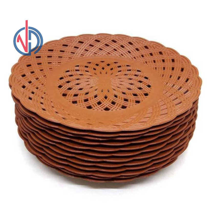 PIRING ROTAN PLASTIK LUSINAN / PIRING PLASTIK ROTAN LUSINAN / PIRING TATAKAN VD