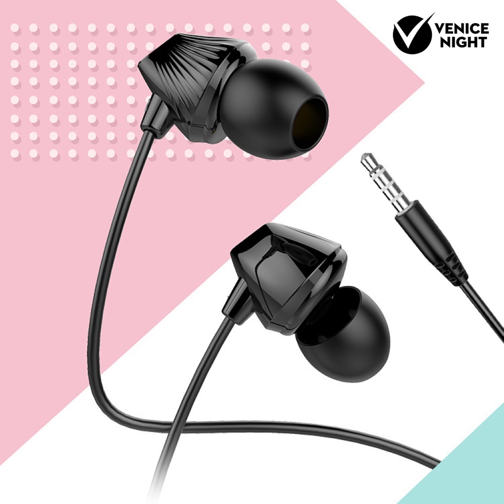 (VNEP) (Berkabel) Earphone In Ear HiFi Bass Dual Moving Coil Dengan Kabel Jack 3.5mm