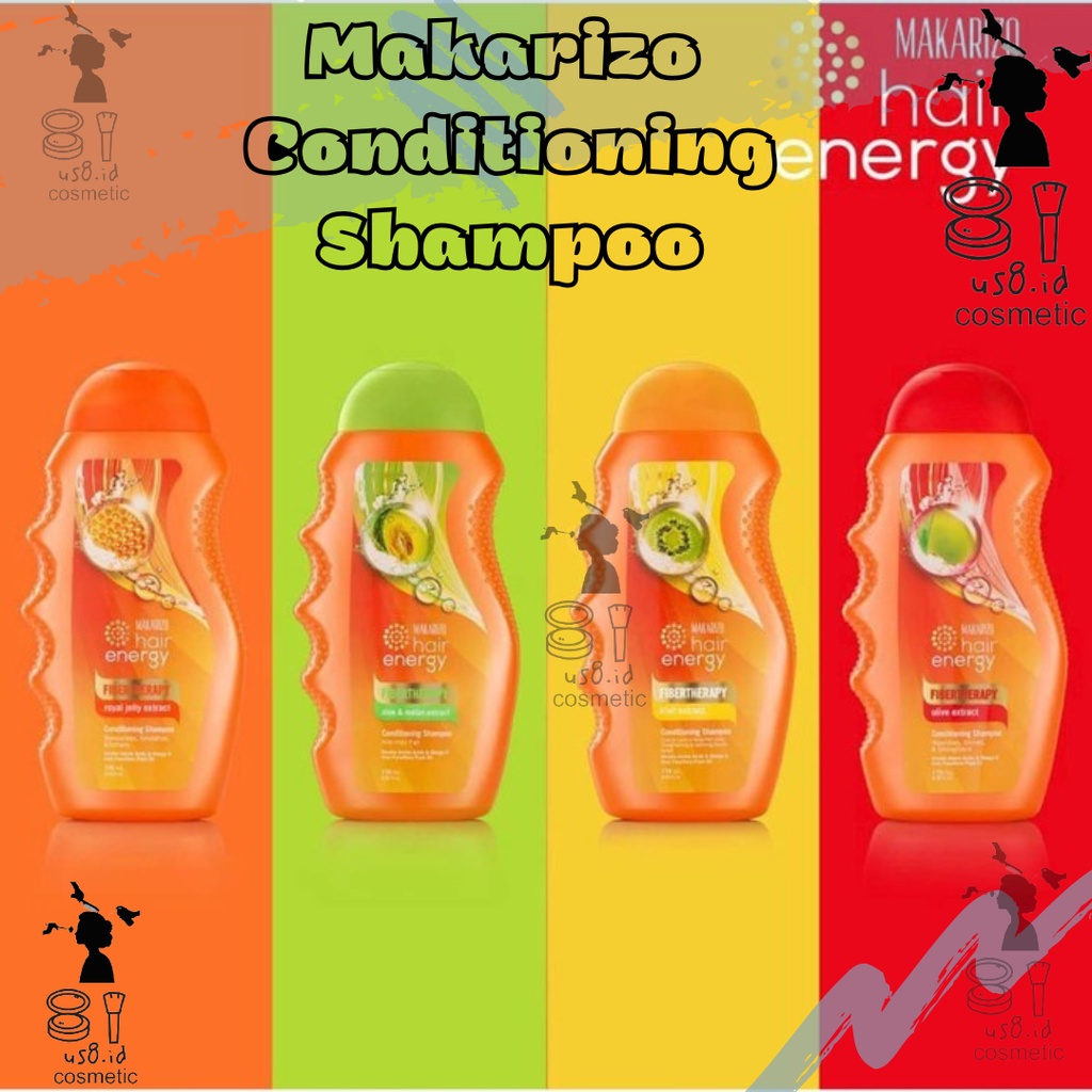 Makarizo Hair Energy Conditioning Shampoo Fibertherapy 170ml / 330ml Botol Original BPOM