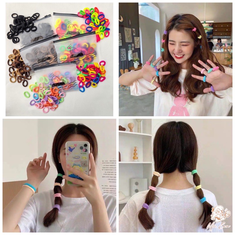 ( PER PACK ISI 50pc) IKAT RAMBUT DONAT DOMPET / KUNCIR DONAT DOMPET-DONAT DOMPET