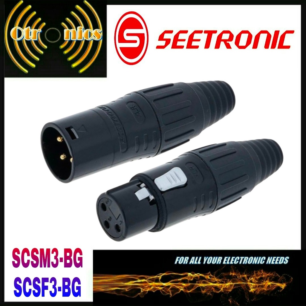 Seetronic Jack Canon Male + Female (1pasang)