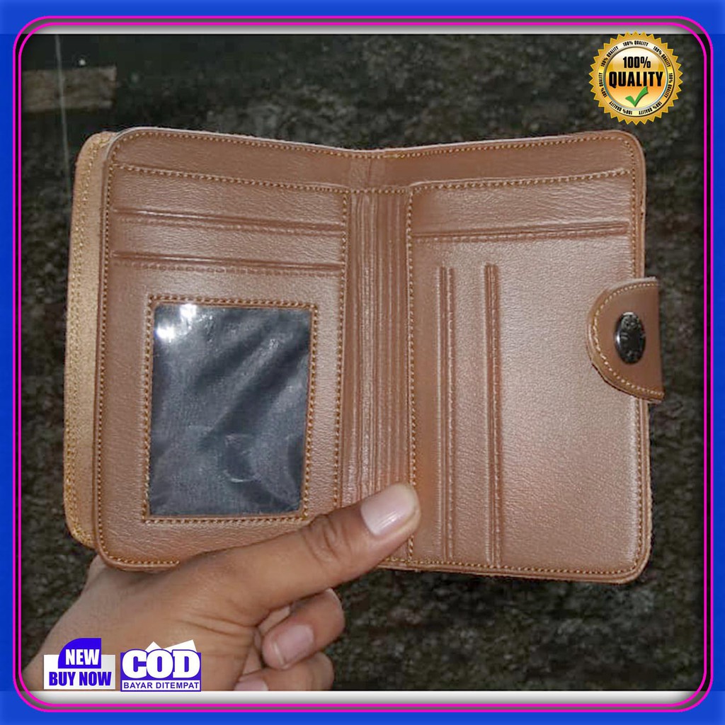 promo !! Dompet cowok 3/4 terbaru Bahan PVC Leather Simple