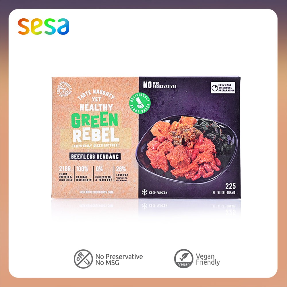 

GREEN REBEL Beefless Rendang 225gr - Makanan Sehat