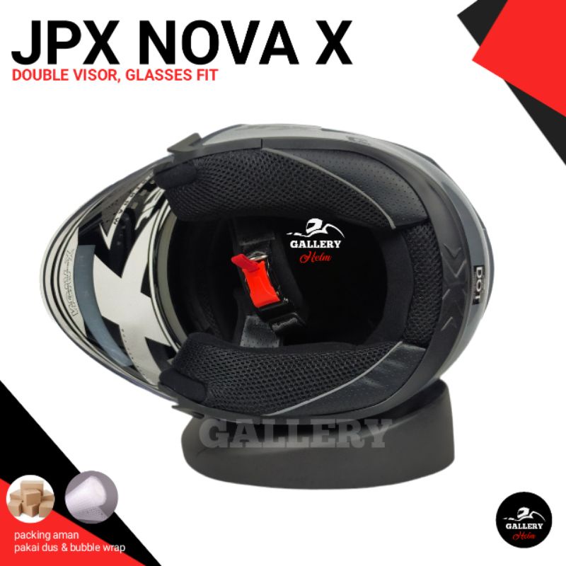 HELM JPX NOVA X DARK GREY GLOSSY | MODEL NJS KAIROZ-4