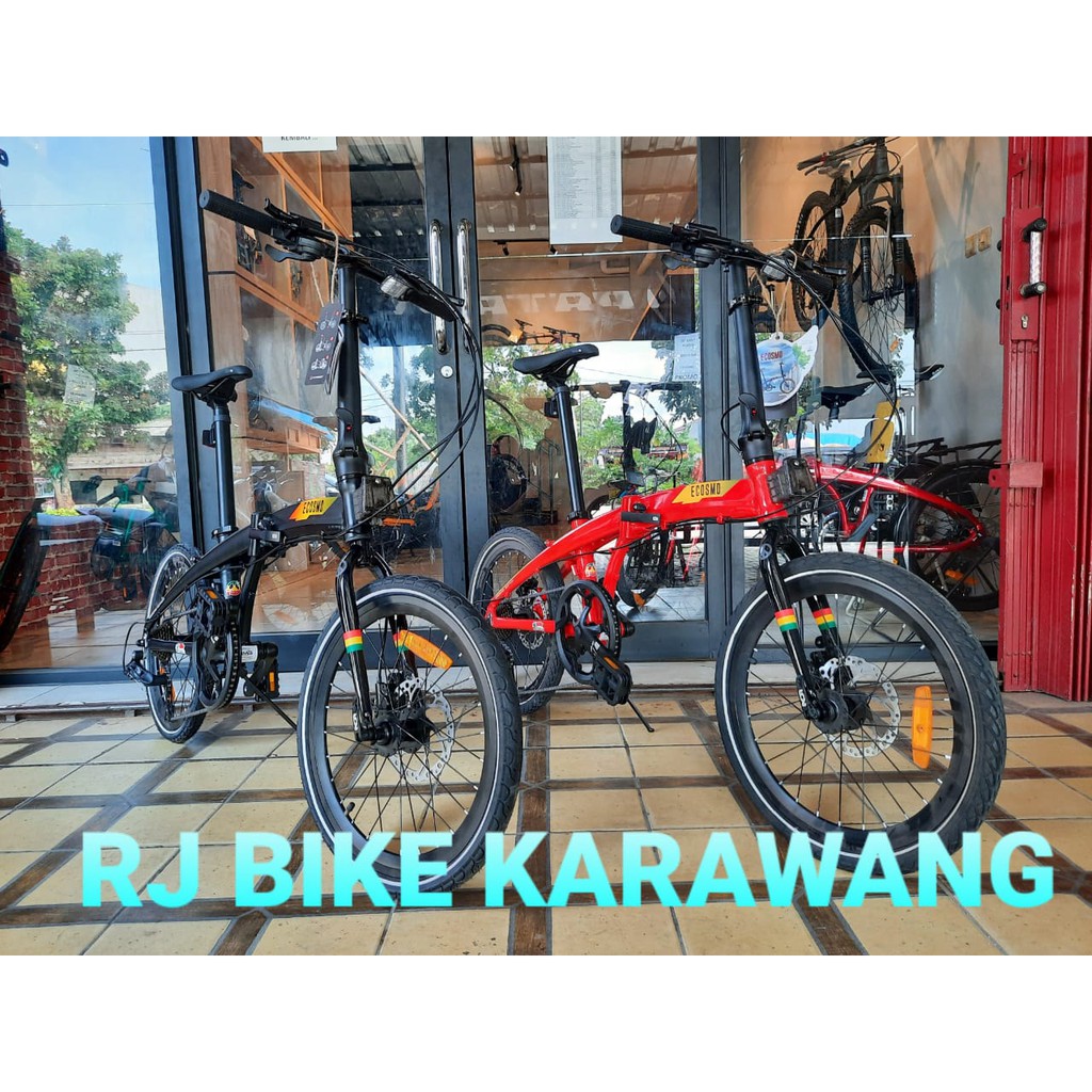 Folding Bike Sepeda Lipat 20 Element Ecosmo 8 Speed Reggae