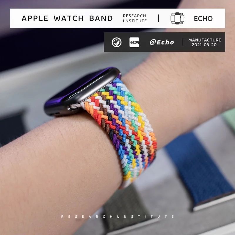 Braided Solo Loop / Nylon Braided Strap Untuk Apple Watch 45mm 44mm 42mm iWatch Series SE 6 5 4 3 2 1