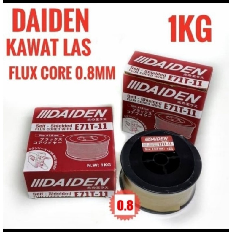 DAIDEN KAWAT LAS MIGI 0.8MM 1KG KAWAT LAS MIG TANPA GAS co2