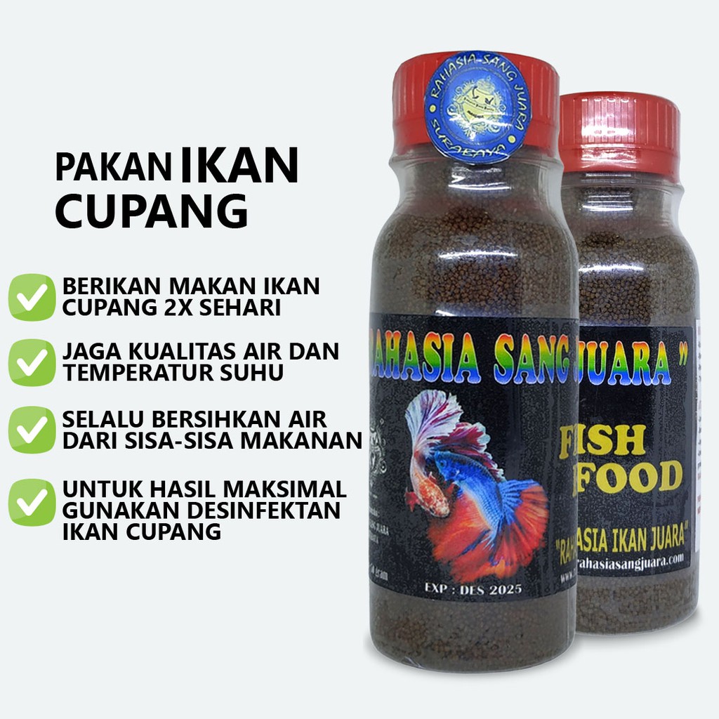 PAKAN CUPANG MAKANAN IKAN CUPANG HIAS PREMIUM BERKUALITAS TERBAIK