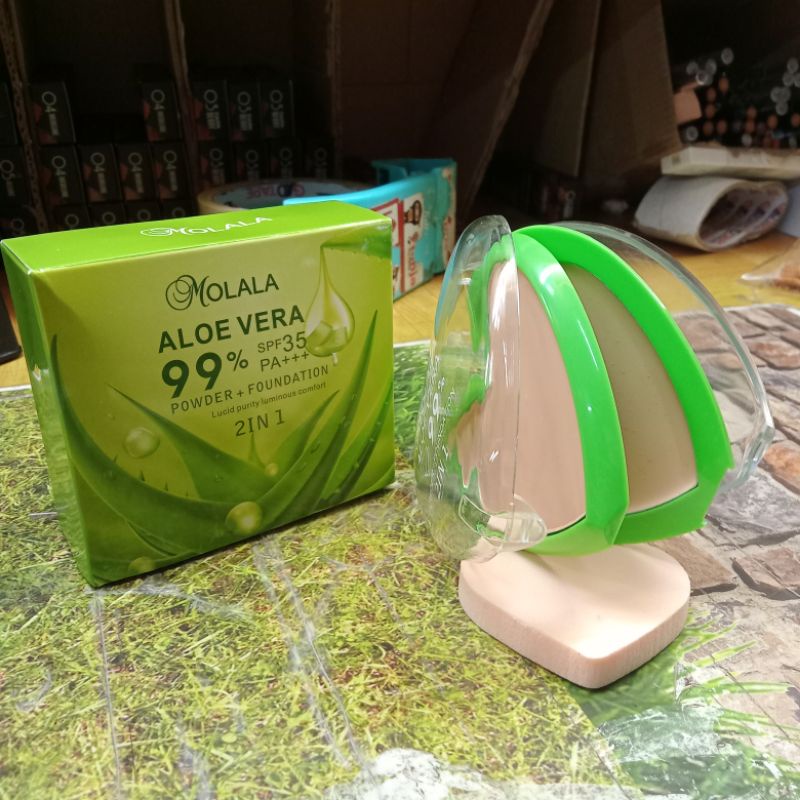 Bedak Molala Aloe Vera 2 in 1